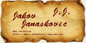 Jakov Janašković vizit kartica
